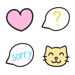 [LINE絵文字] ソフトでかわいいデザイン ＆ 猫の画像