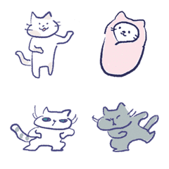 [LINE絵文字] 幻想の猫たちの画像