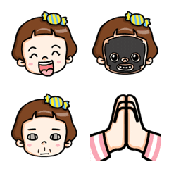 [LINE絵文字] Candy girl is very cute emojiの画像