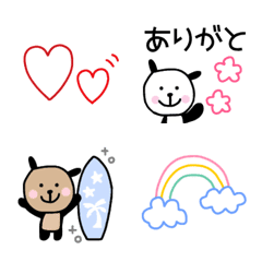 [LINE絵文字] パンダのミンミンと線画絵文字です♡の画像