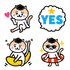 [LINE絵文字] 猫人間の日常会話で使える絵文字 6の画像