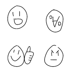 [LINE絵文字] ニコちゃんマークのemojiの画像