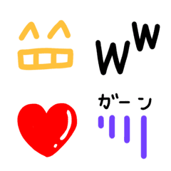 [LINE絵文字] 使える基本絵文字の画像