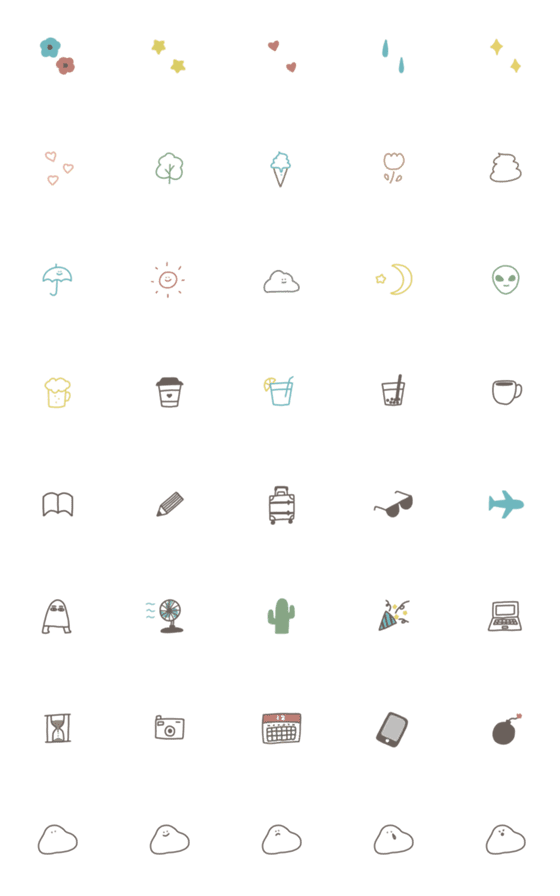 [LINE絵文字]使える！えもじいろいろの画像一覧