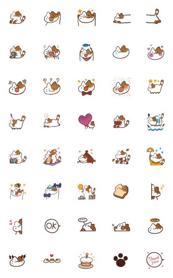 [LINE絵文字]Spotted catの画像一覧