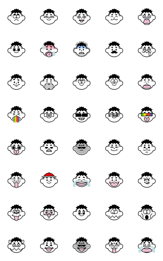 [LINE絵文字]BOY EMOJI 02の画像一覧