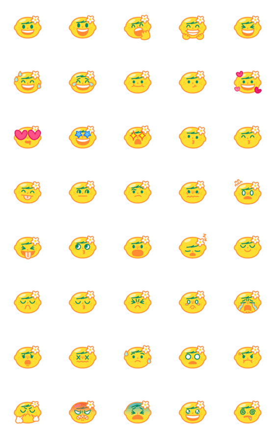 [LINE絵文字]Very Fresh Lemon Emojiの画像一覧