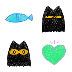 [LINE絵文字] くろねこの画像