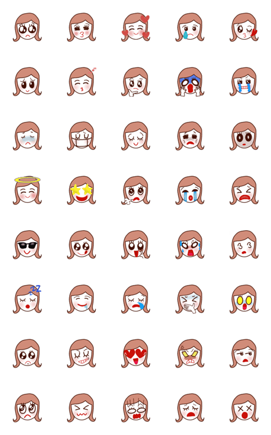 [LINE絵文字]♡大人かわいいOL♡よく使う絵文字の画像一覧