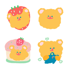 [LINE絵文字] Latte little yellow bear！の画像