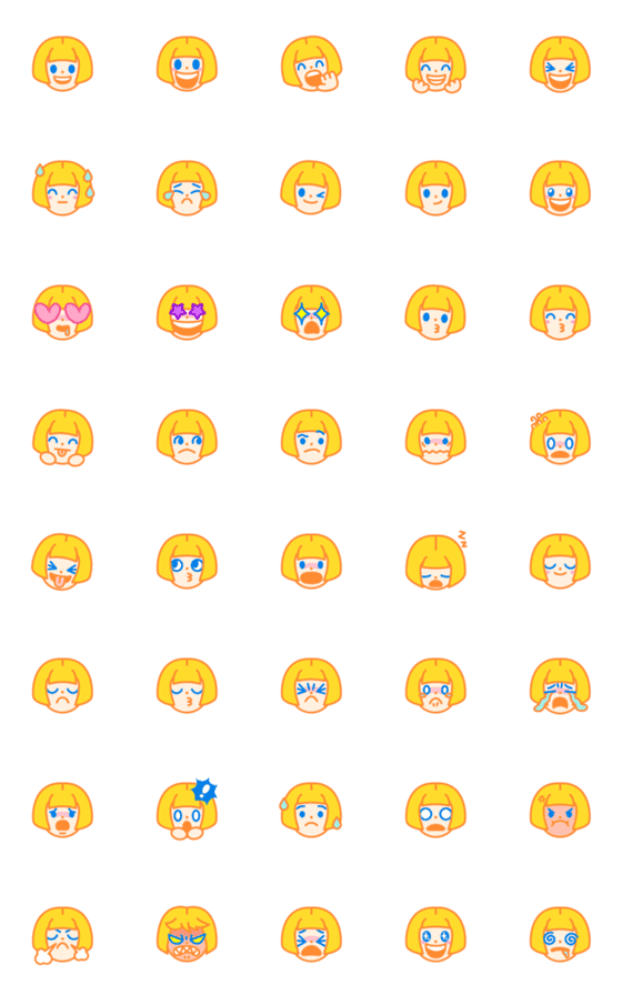 [LINE絵文字]My Little Girl Emojiの画像一覧