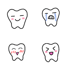 [LINE絵文字] 色々な表情の歯の画像