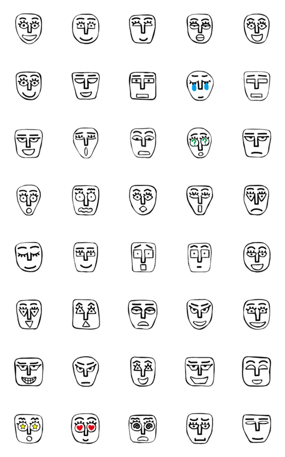 [LINE絵文字]妖精の顔の絵文字の画像一覧