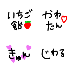 [LINE絵文字] 絵文字 シンプル 黒文字66の画像