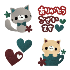 大人可愛いネコの敬語絵文字のLINE絵文字