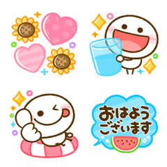 [LINE絵文字] 夏可愛い♡棒人間の画像