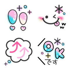 [LINE絵文字] ＊タイダイ＊シンプル絵文字の画像