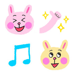 [LINE絵文字] かわいいウサギの画像