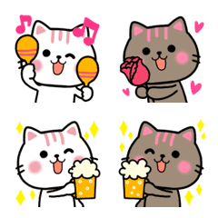 [LINE絵文字] 毎日可愛く使える♥️猫ネクニャの絵文字の画像