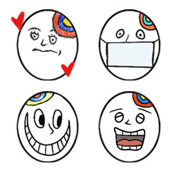 [LINE絵文字] カラフル卵人間達の表情集の画像