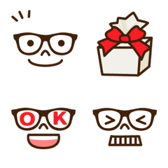 黒ぶちメガネだらけ。の絵文字メイン画像