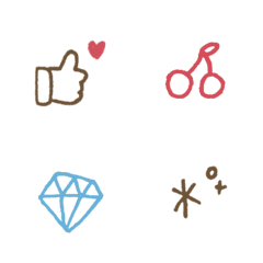 ◼️ 05：シンプルパステル絵文字 ◼️の絵文字メイン画像