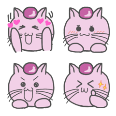 [LINE絵文字] 【ねこ豆の日常】さくらねこ豆の絵文字の画像