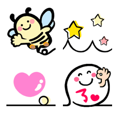 [LINE絵文字] どんどん★つながる！ふきだし/飾り/筆beeの画像