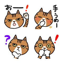 [LINE絵文字] ふきだし以外でも喋る、ネコのしゅーくんの画像