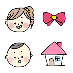 [LINE絵文字] 男の子と女の子の絵文字。の画像