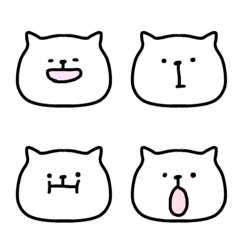 [LINE絵文字] シンプルネコの顔の画像