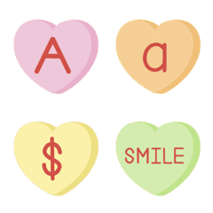 [LINE絵文字] pastel miniheart letter emojiの画像