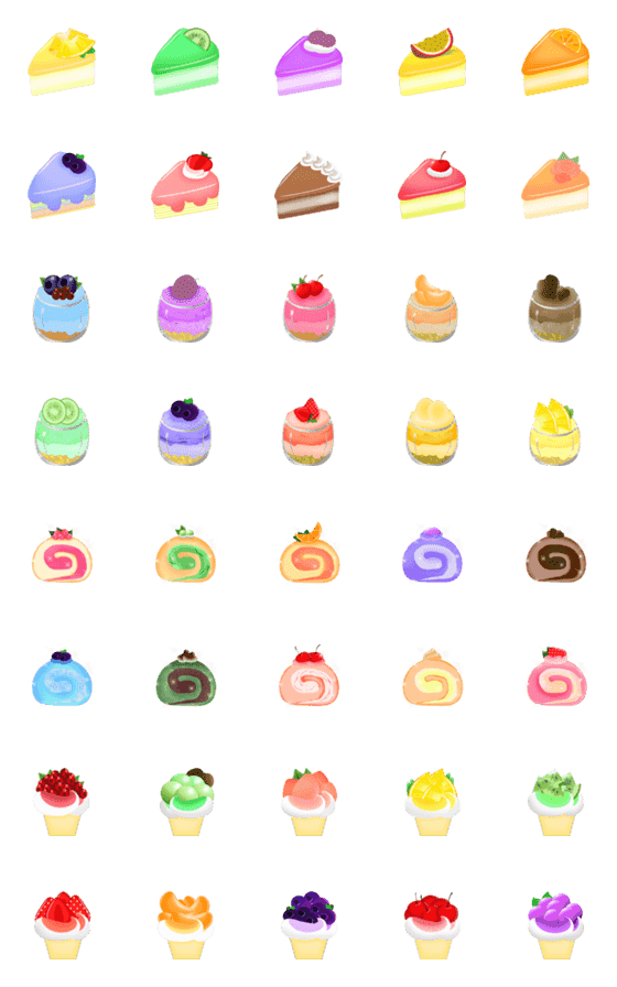 [LINE絵文字]dessert emoji^^の画像一覧