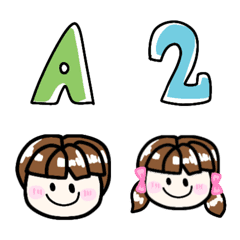 [LINE絵文字] Cutie emoji : abc minimal cuteの画像