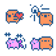 [LINE絵文字] ドット絵 Mr.ナゲットの画像