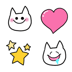 [LINE絵文字] ゆるしろねこの画像