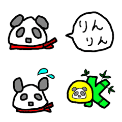 [LINE絵文字] パンダのりんりんじゃ（絵文字バージョン）の画像