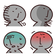 [LINE絵文字] GrayGrayMan Emojiの画像
