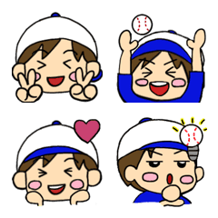 [LINE絵文字] 野球少年太郎の画像