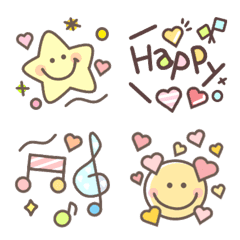 [LINE絵文字] 大人可愛い パステル メルヘン カラフルの画像