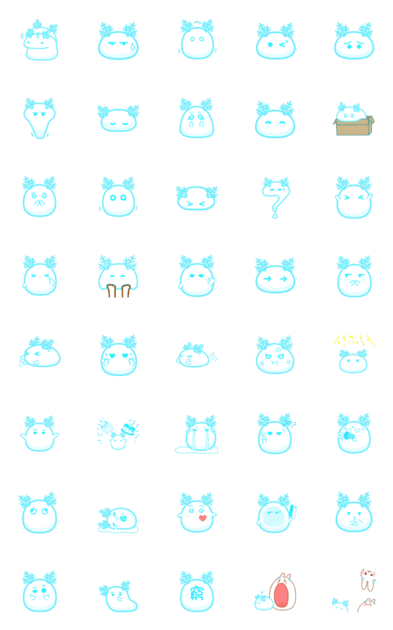 [LINE絵文字]snow rabbit dumplingの画像一覧