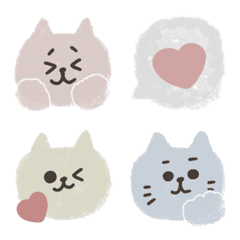 [LINE絵文字] くすみカラフルねこ♡の画像