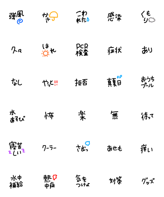[LINE絵文字]絵文字 シンプル 黒文字68の画像一覧