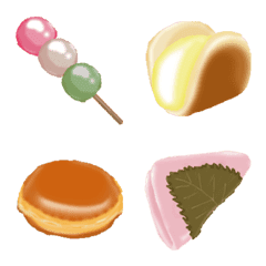 [LINE絵文字] 和菓子いっぱいの画像