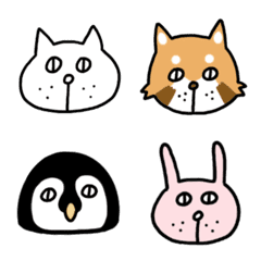 [LINE絵文字] 目に光の宿らない動物たちの画像