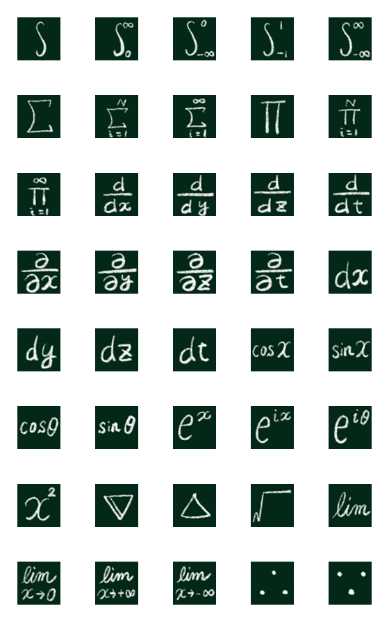 [LINE絵文字]よく使う演算子【黒板】の画像一覧