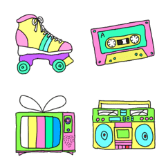 [LINE絵文字] 90'sレトロの画像