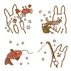 [LINE絵文字] おかしなウサギ③梅雨～夏の画像