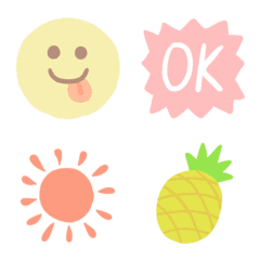 [LINE絵文字] くすみカラーのゆるかわ絵文字♥️の画像