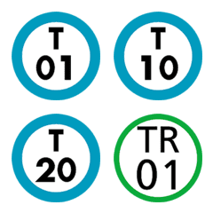 [LINE絵文字] 地下鉄東西線のナンバリングの画像